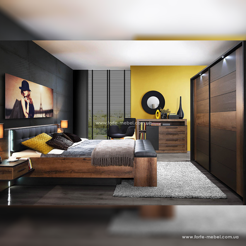 Кровать с тумбочками Bellevue BLQL181B (180*200) Кровать с тумбочками Bellevue BLQL181B (180*200)