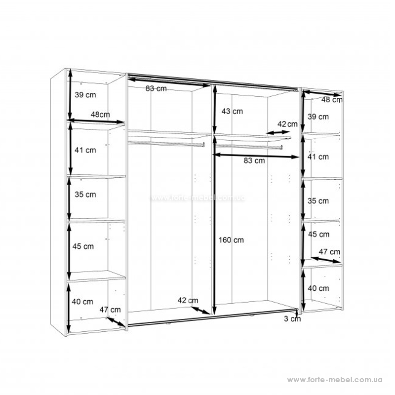 Шкаф купе Dalate DQLS82411-M267 Шкаф купе Dalate DQLS82411-M267